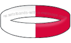 1/2 Red 1/2 White